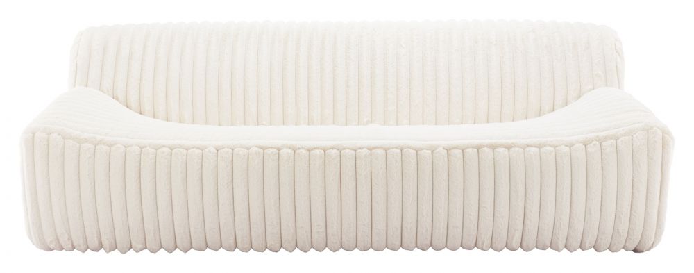 white fabric sofa
