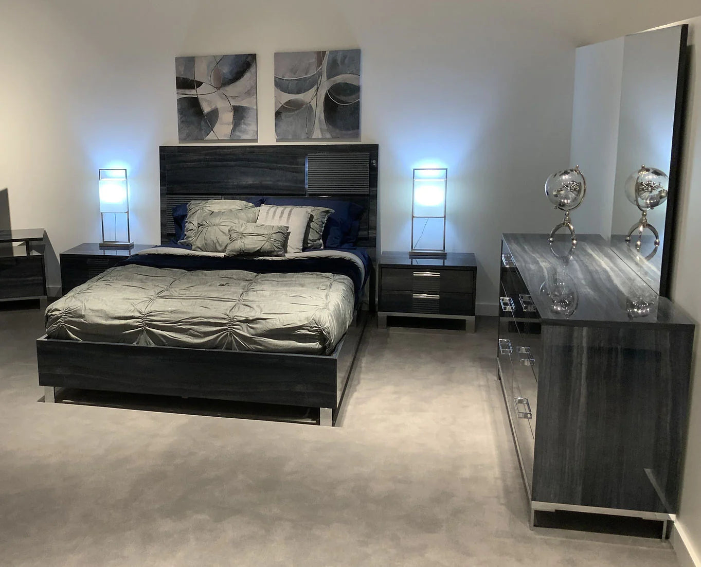 grey bedroom set