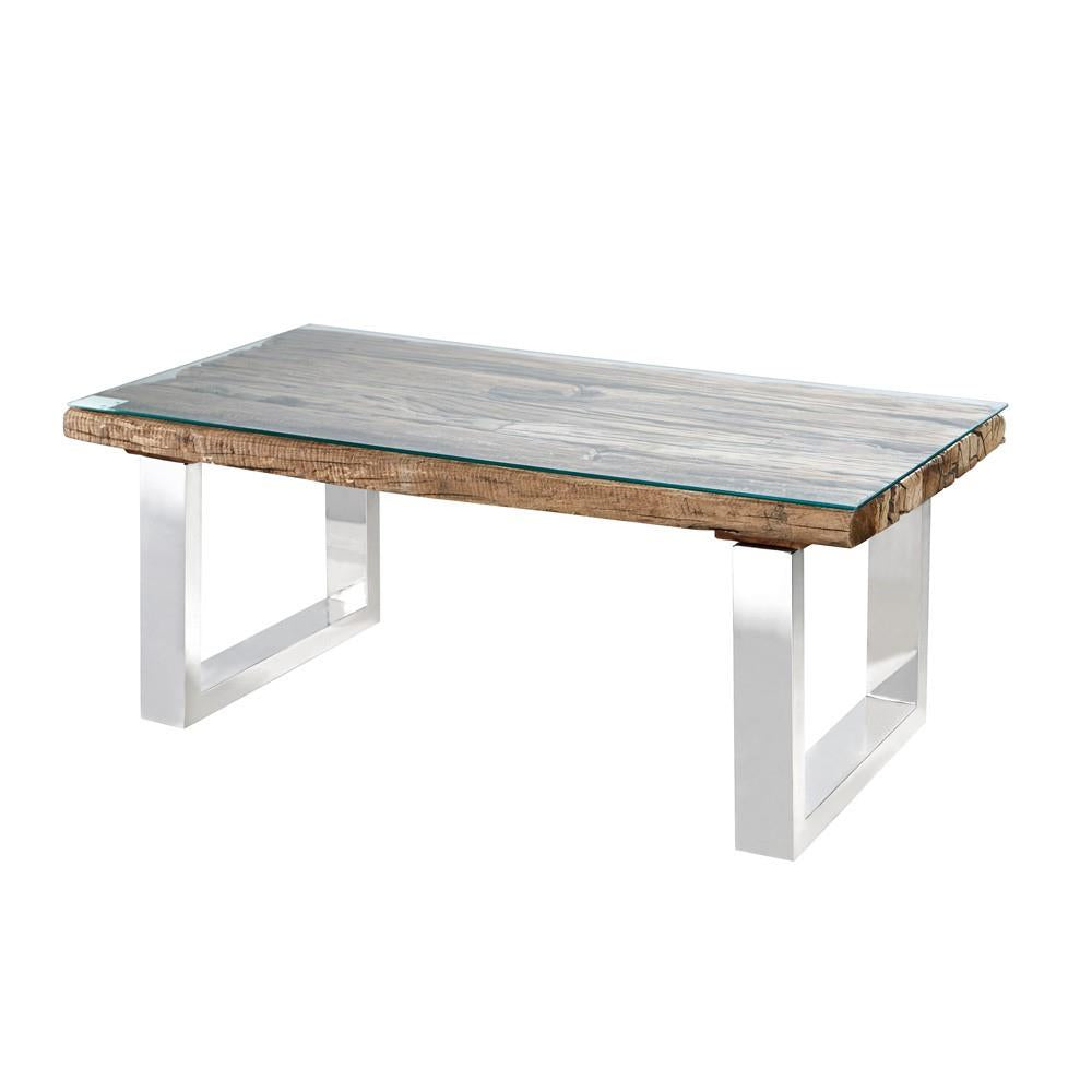 silver wood coffee table