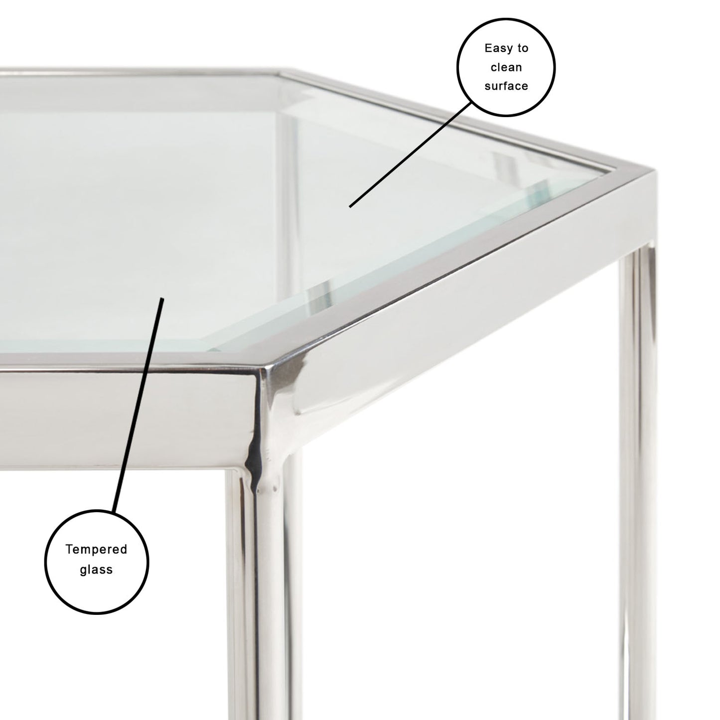 steel frame side table