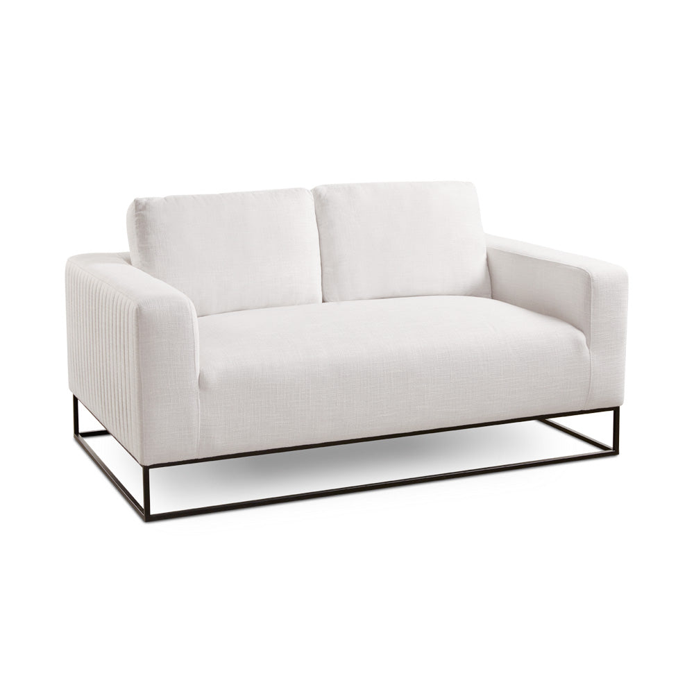 grey fabric loveseat