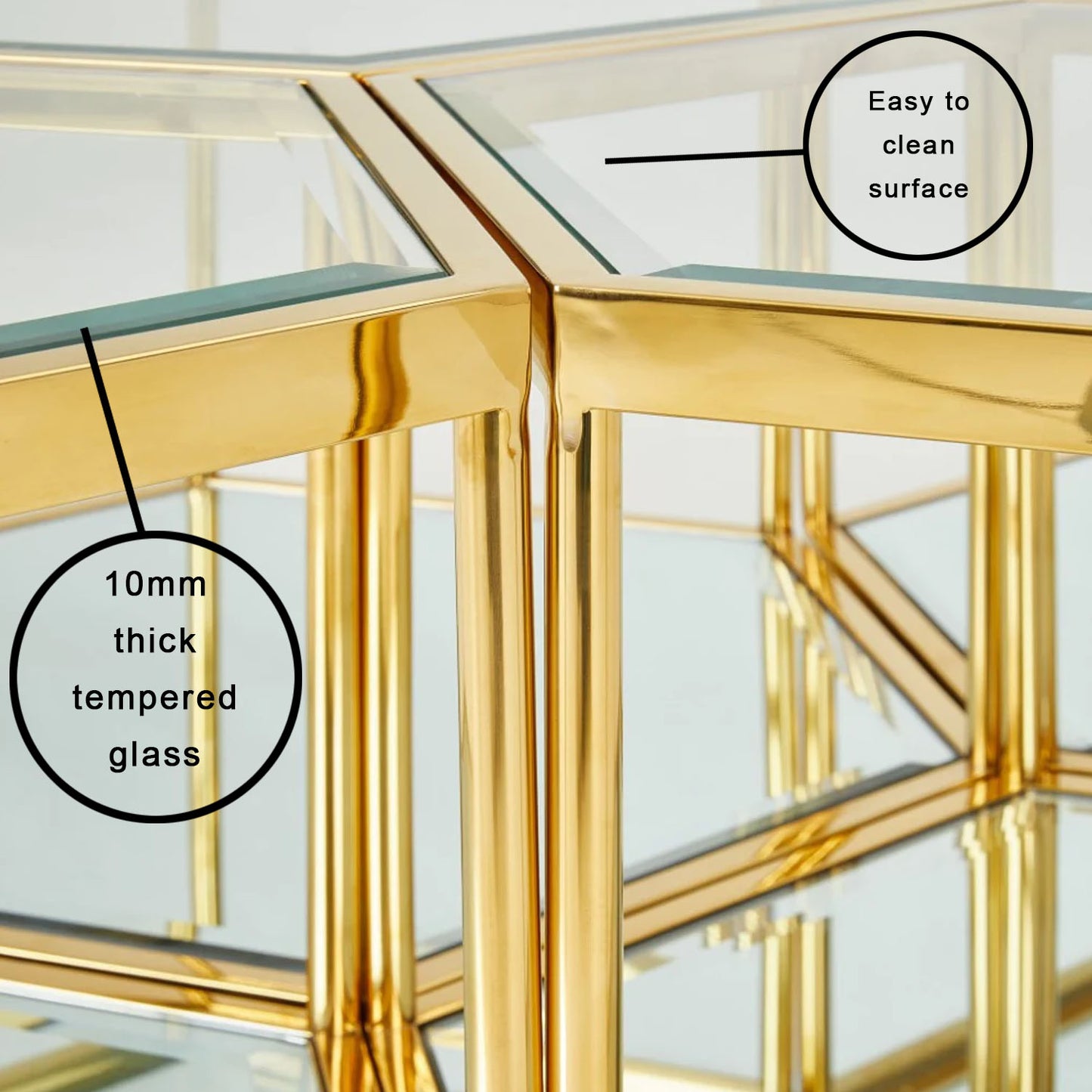 gold coffee table