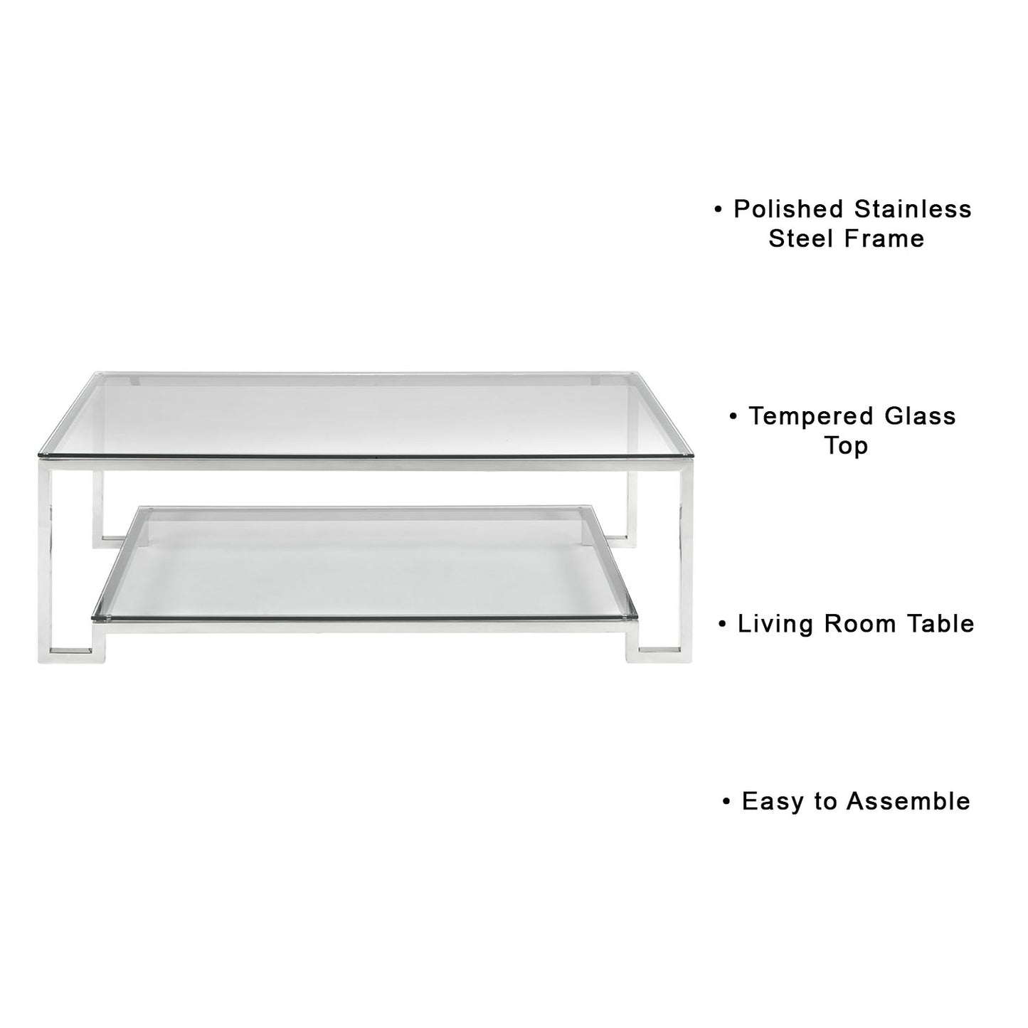 tempered glass coffee table