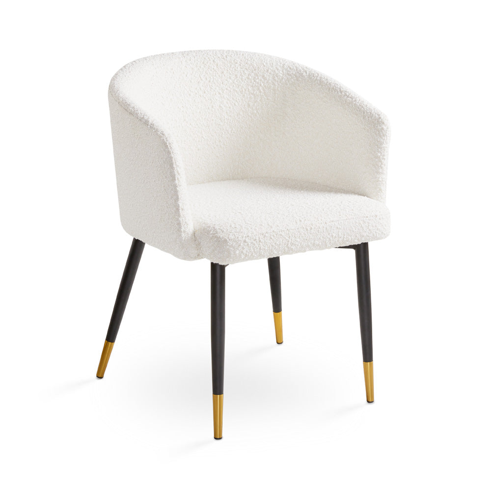 boucle dining chair