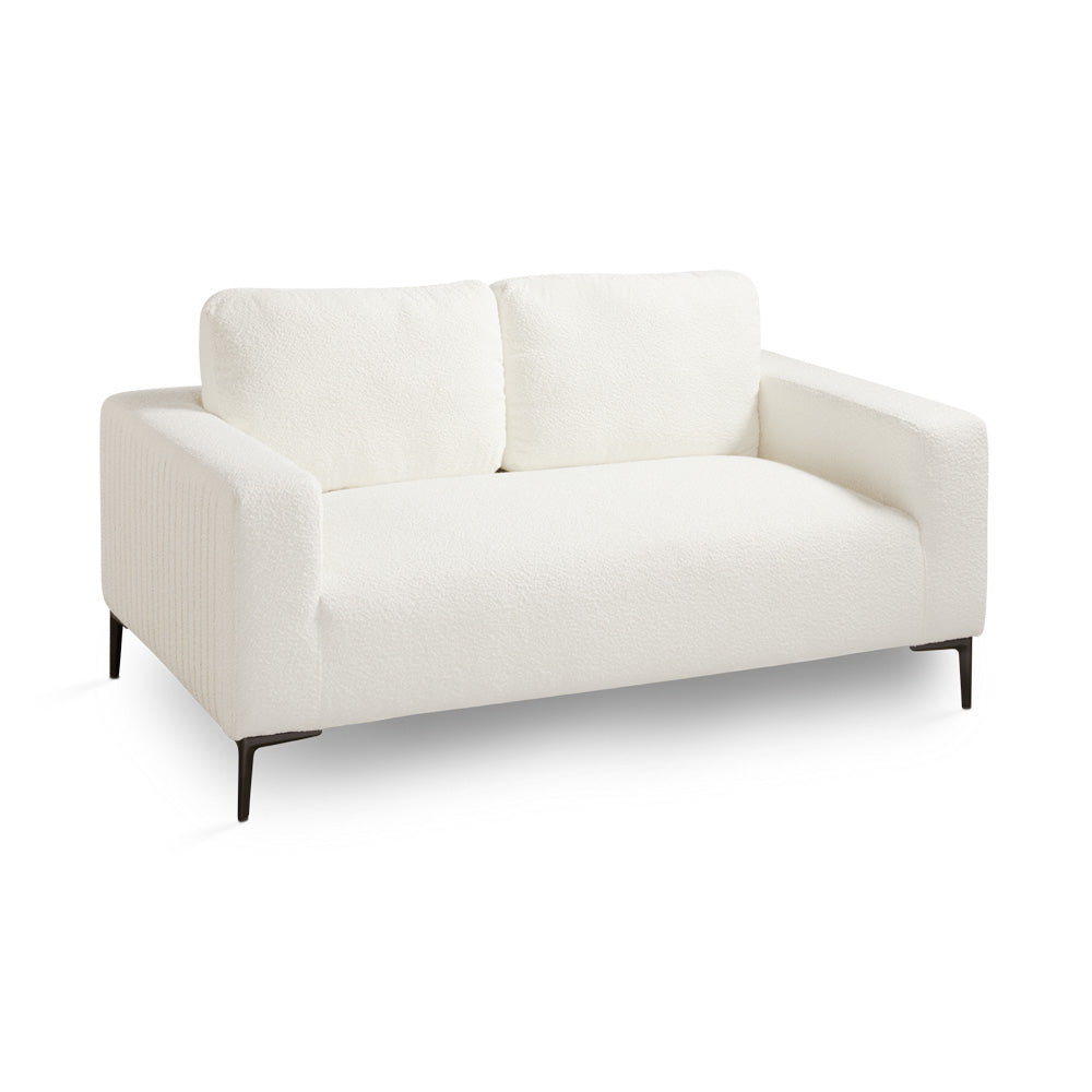 white fabric sofa