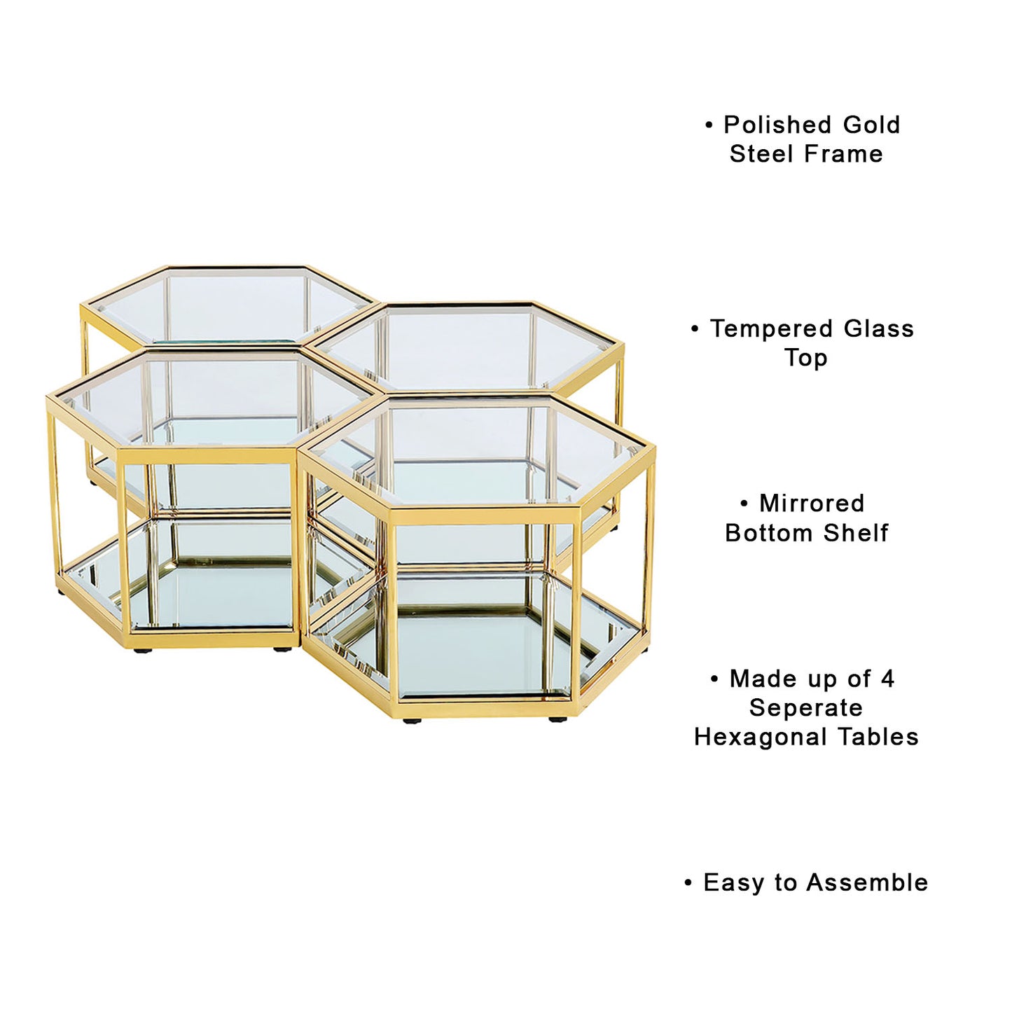 gold coffee table