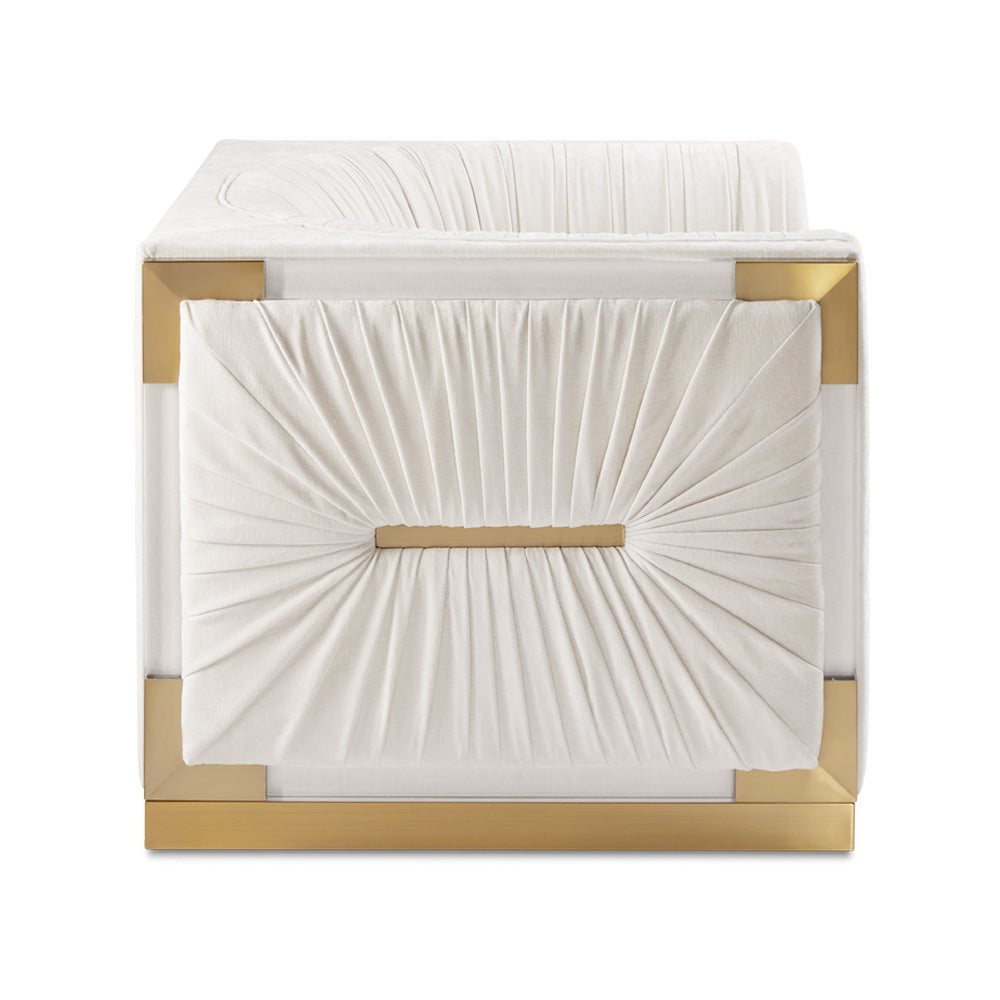 gold fabric accent chair