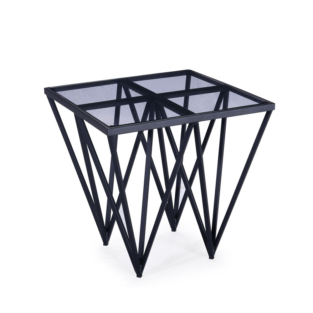 glass side table