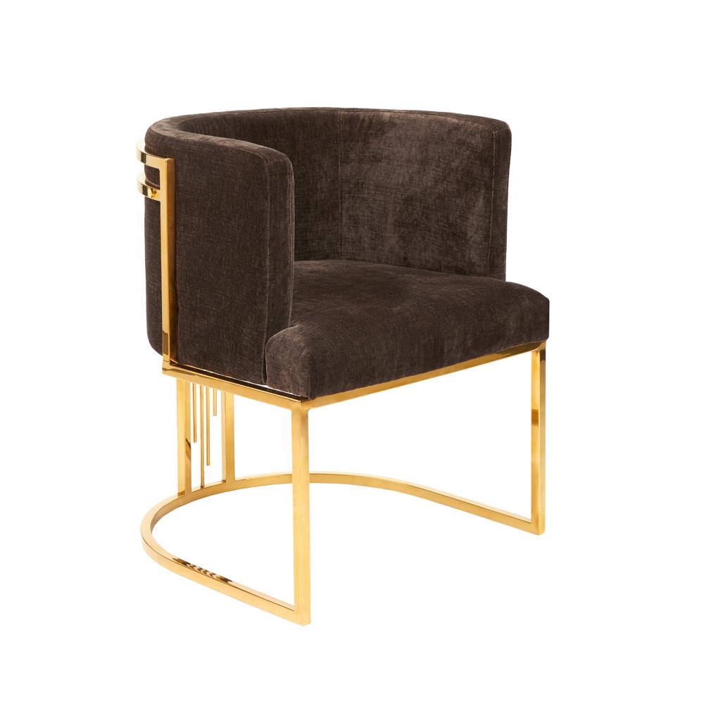 java chocolate fabric accent chair