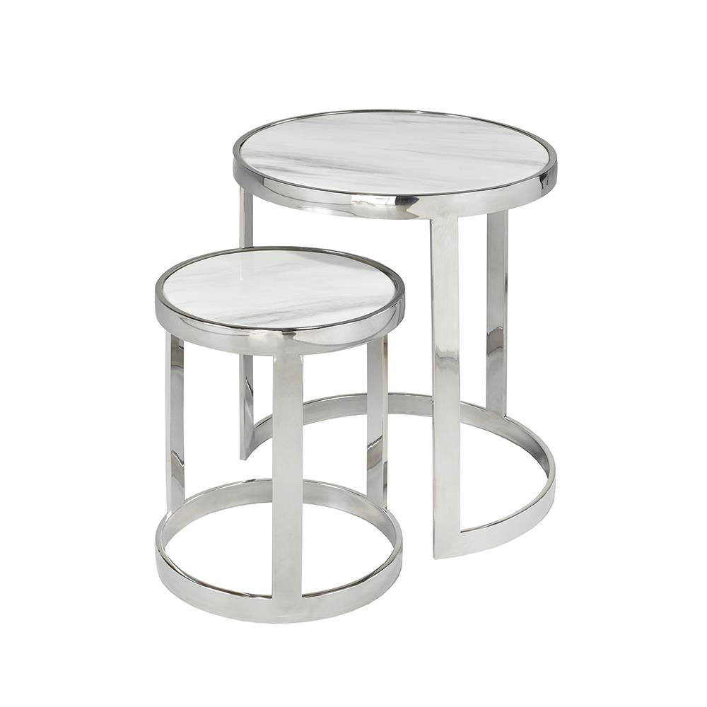 silver marble coffee table set