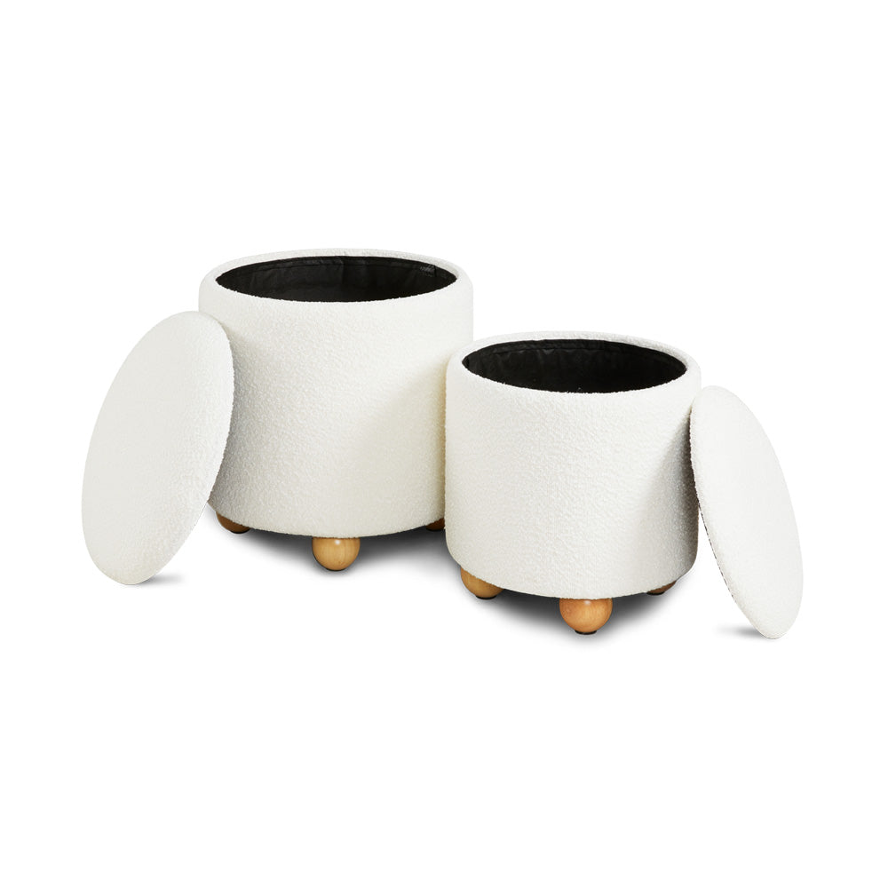 ivory ottoman