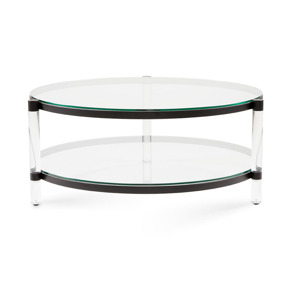 black glass coffee table