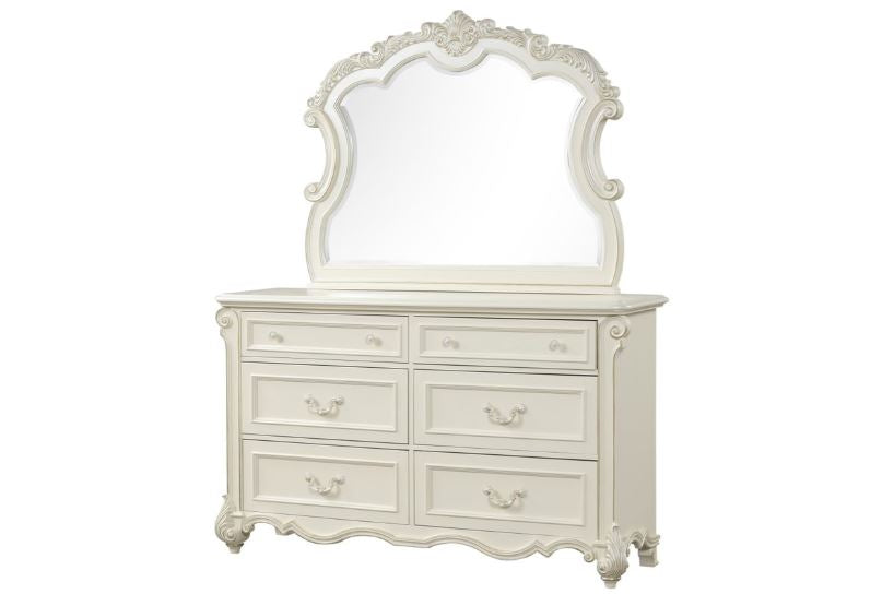 white dresser &mirror