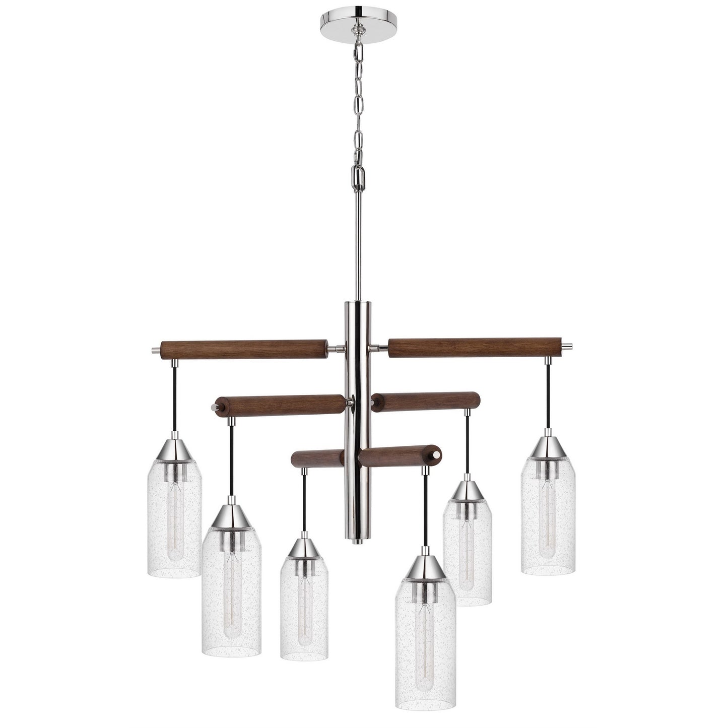 silver chandeliers