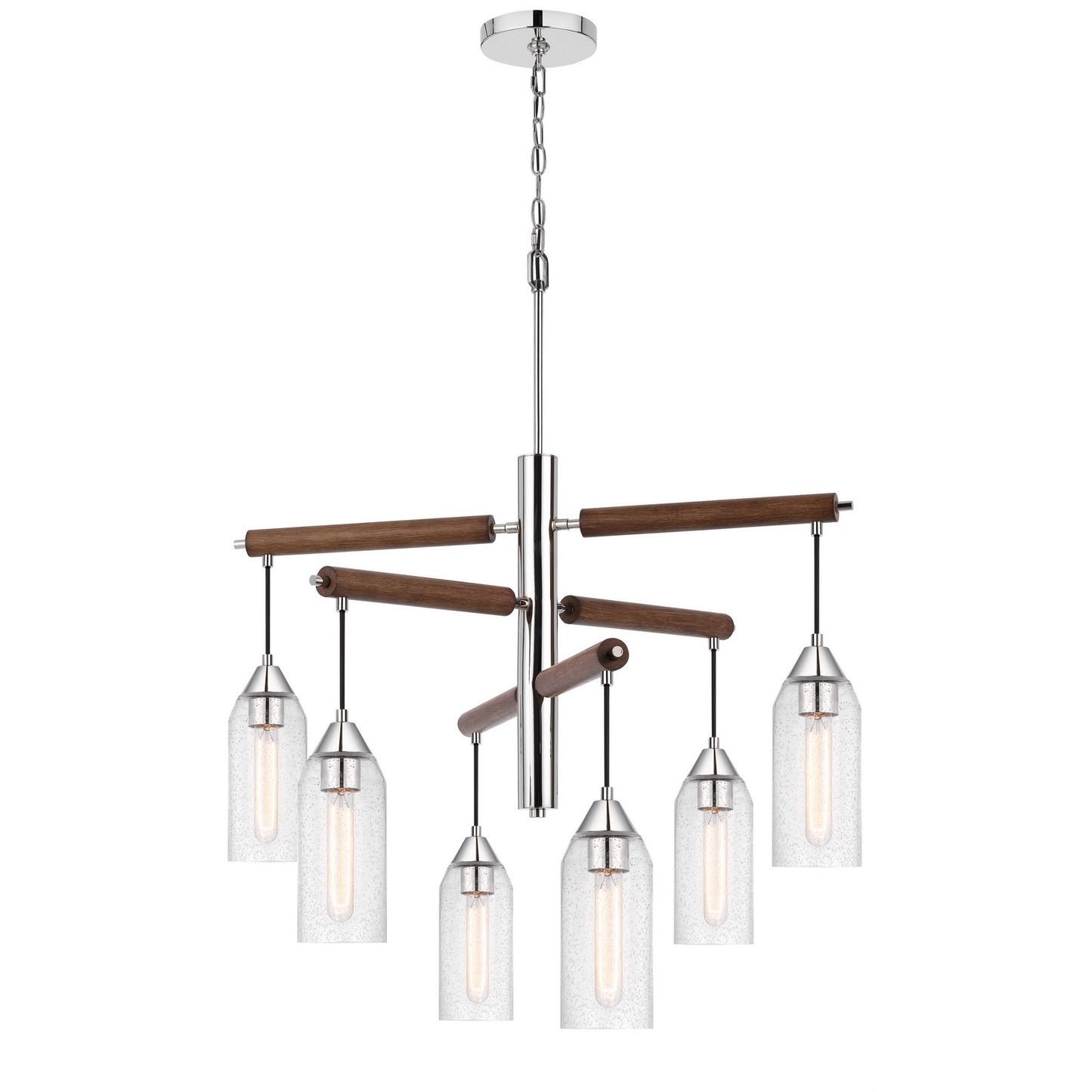 silver chandeliers