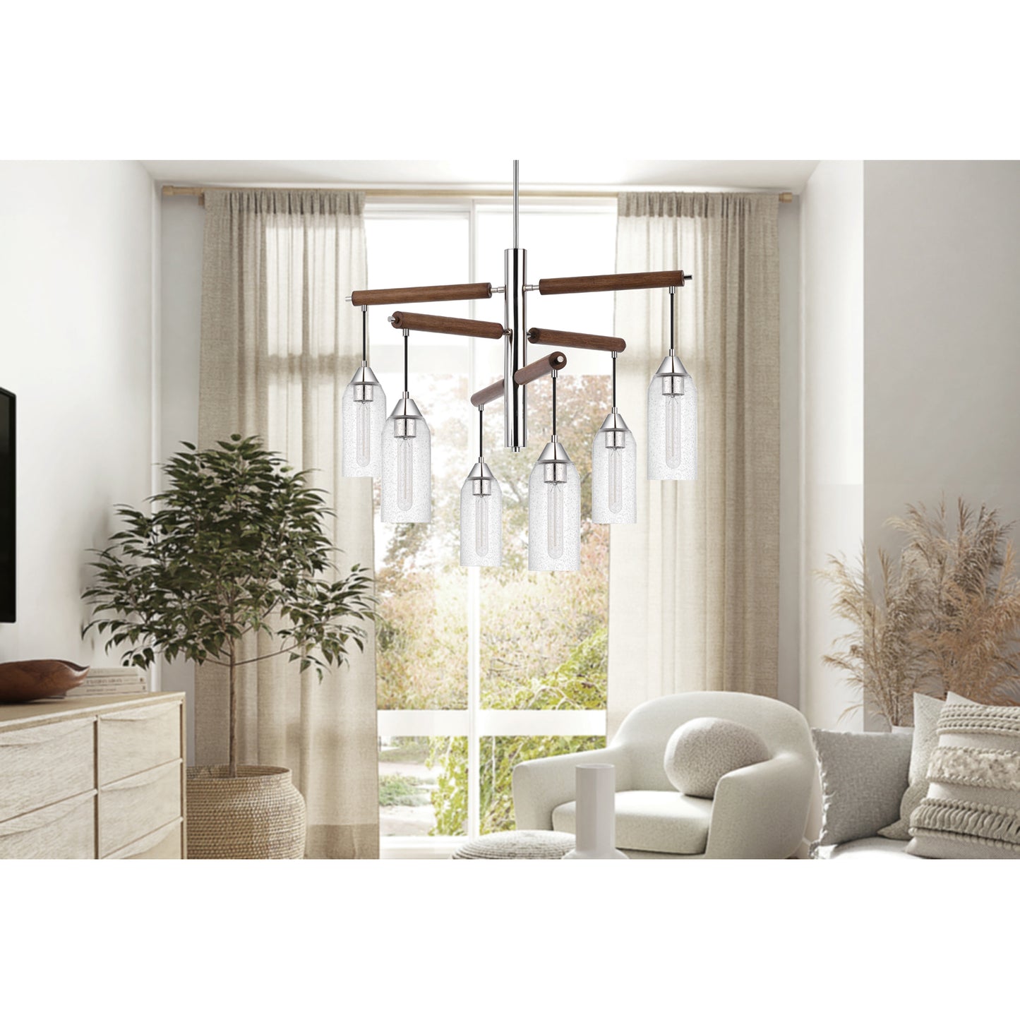 silver chandeliers