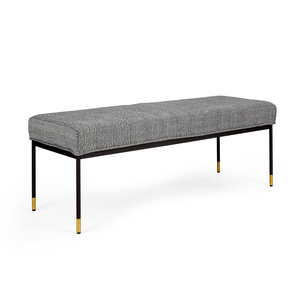 charcoal fabric bench