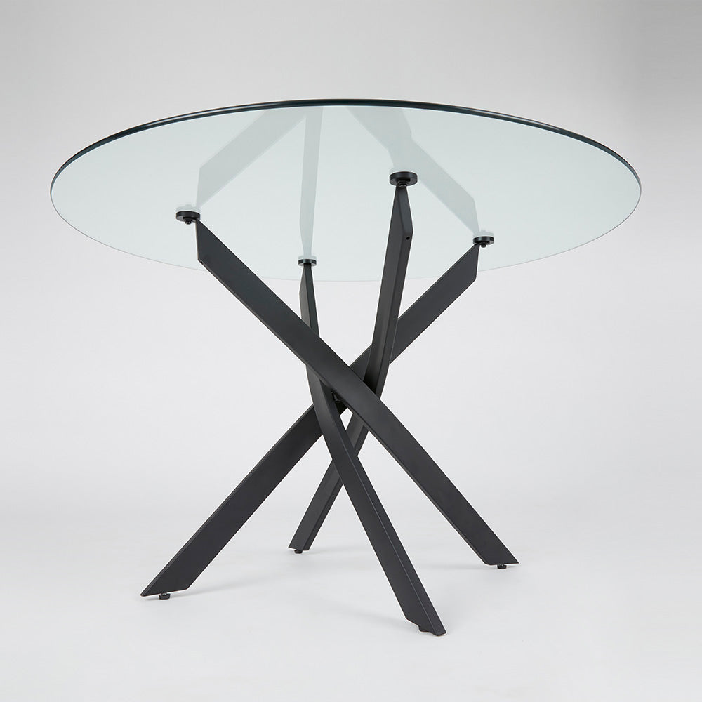 black legs dining table