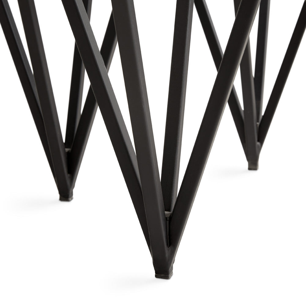 steel frame side table