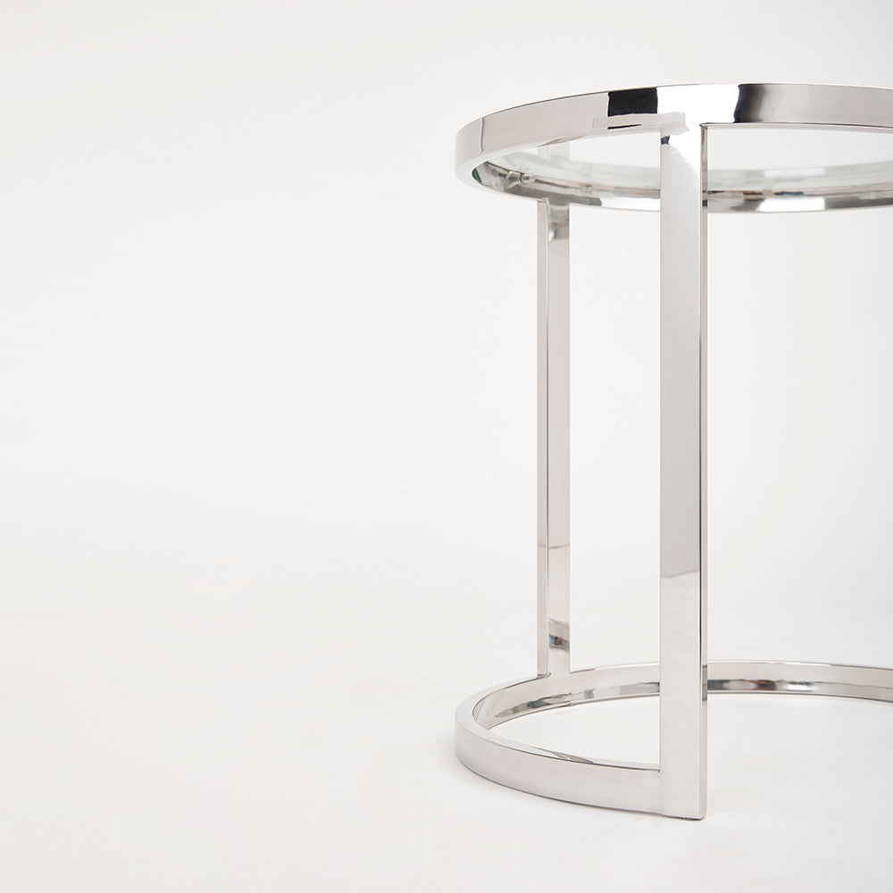 silver side table