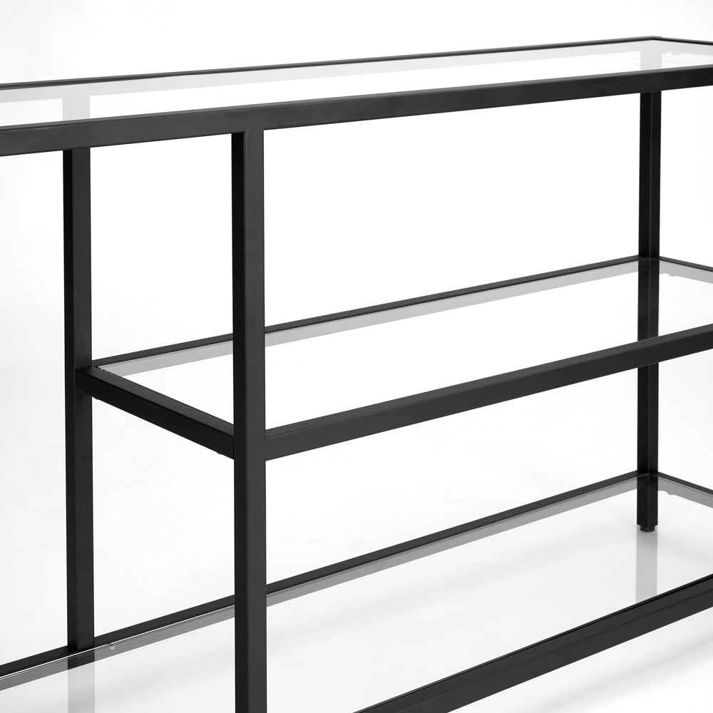 glass console table
