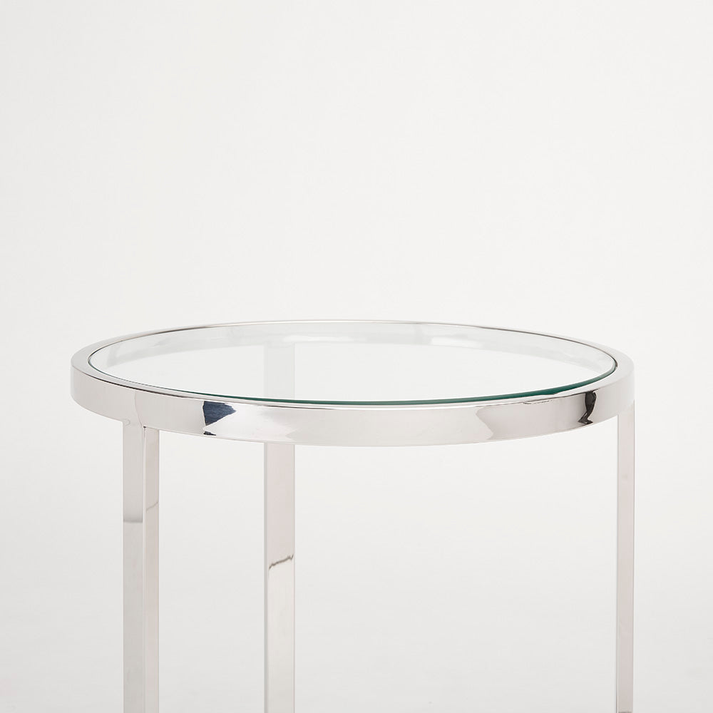 silver end table