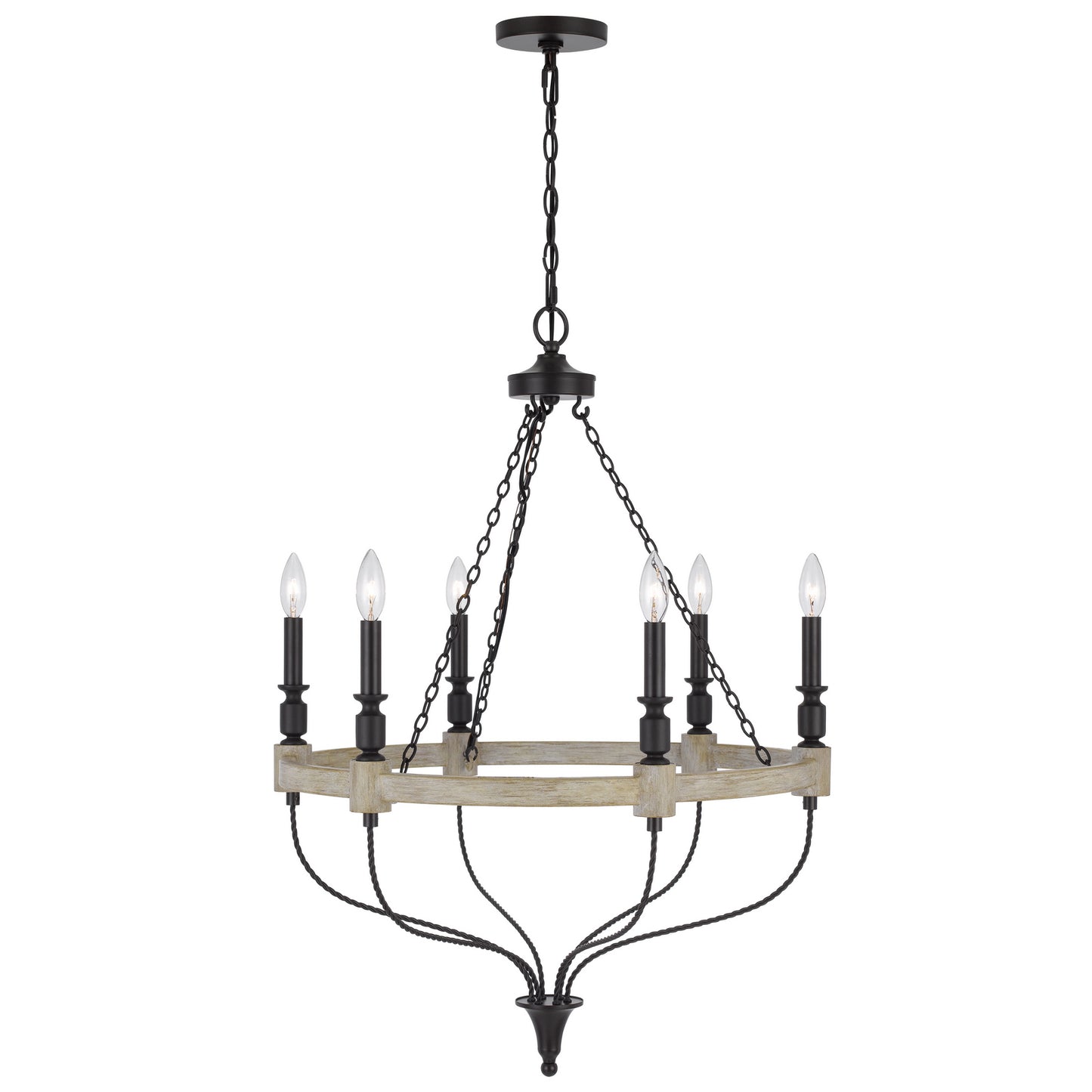 black chandeliers