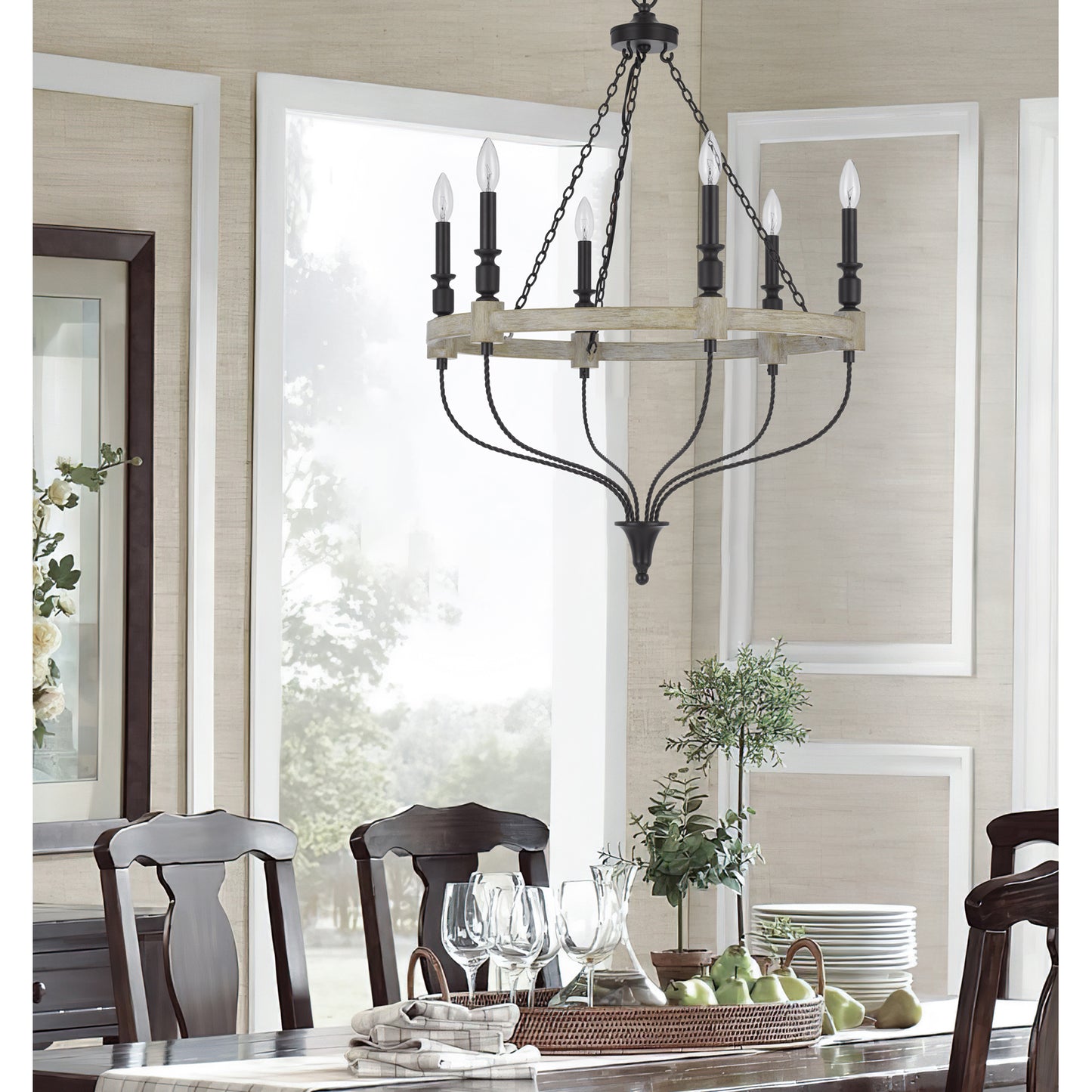 black chandeliers
