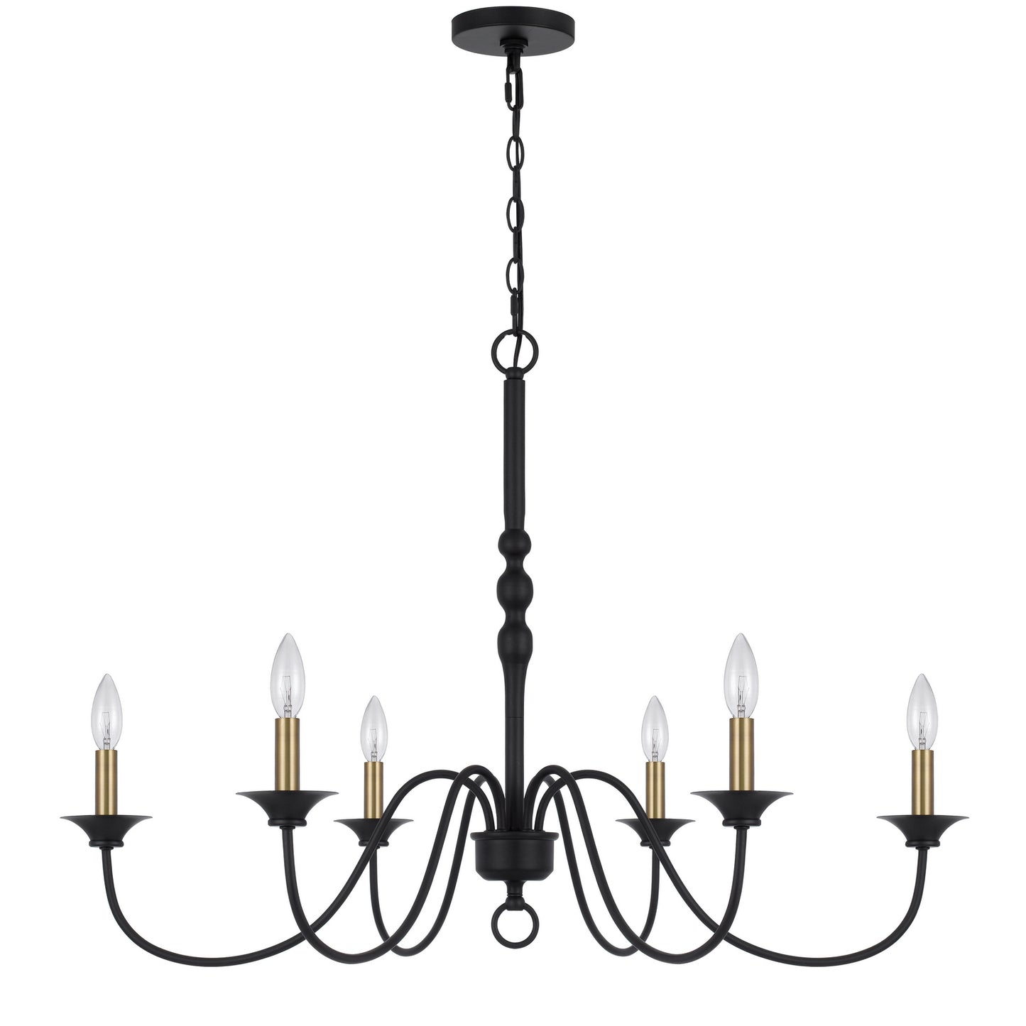 black chandeliers
