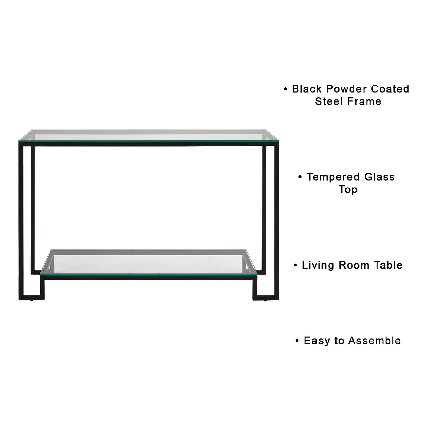 quality glass console table