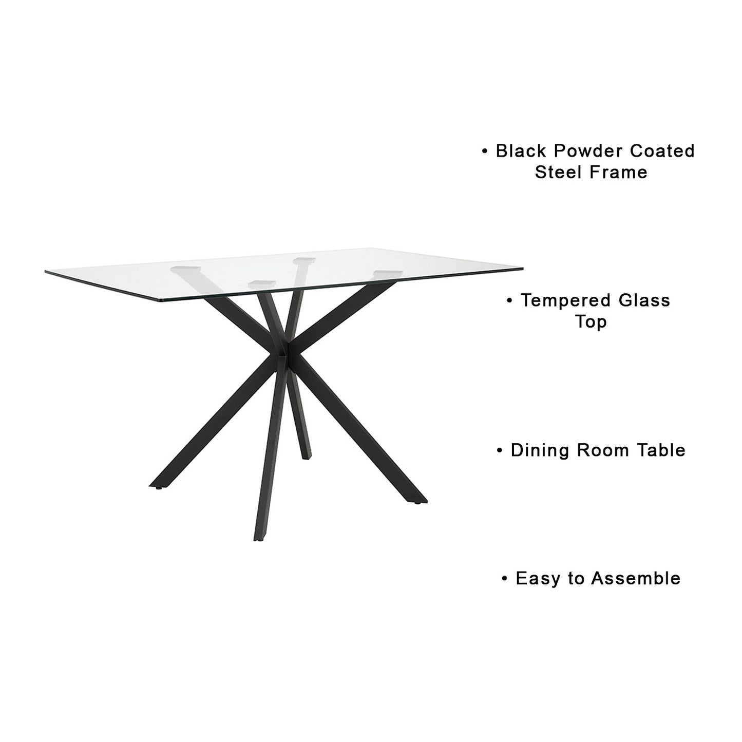 glass dining table