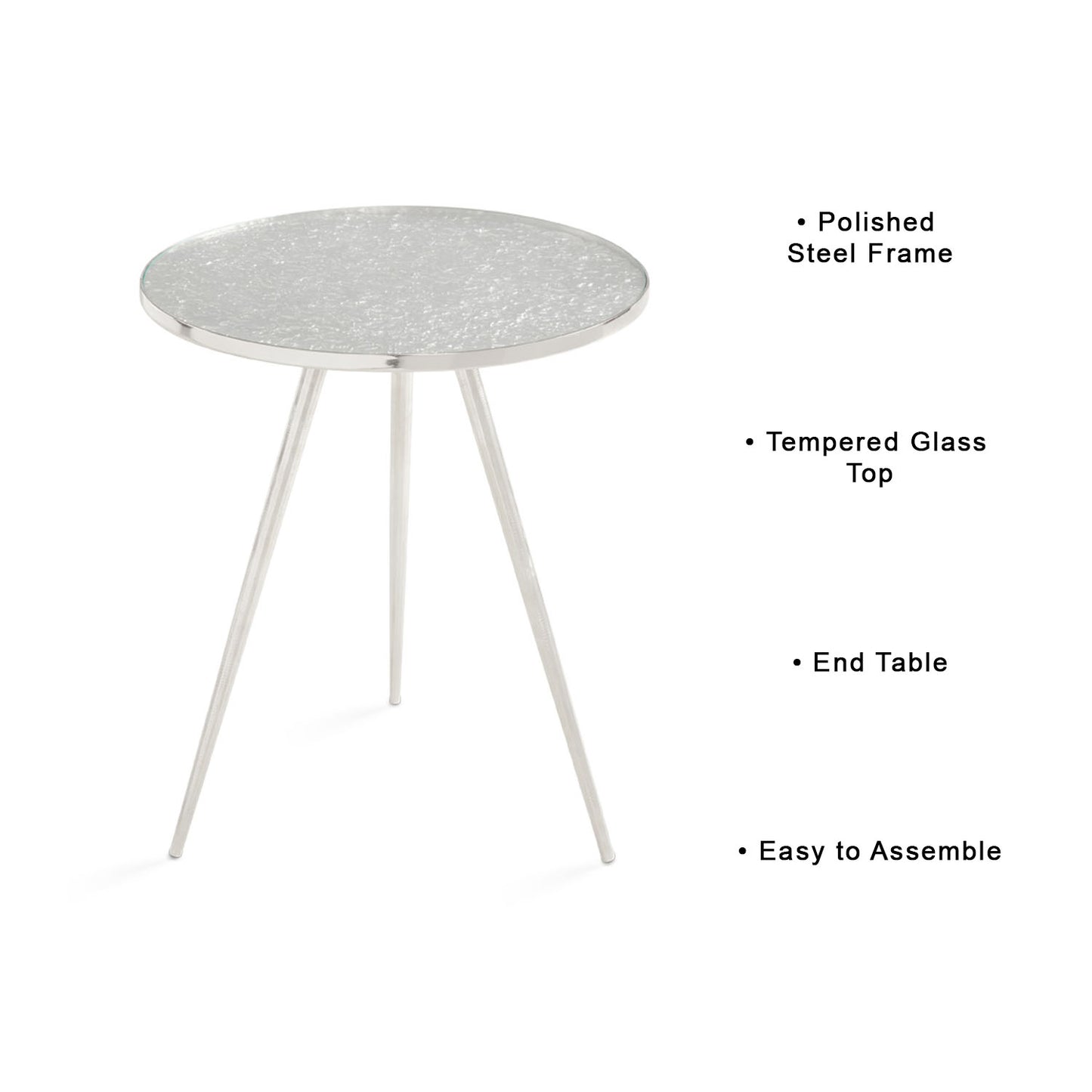 steel side table