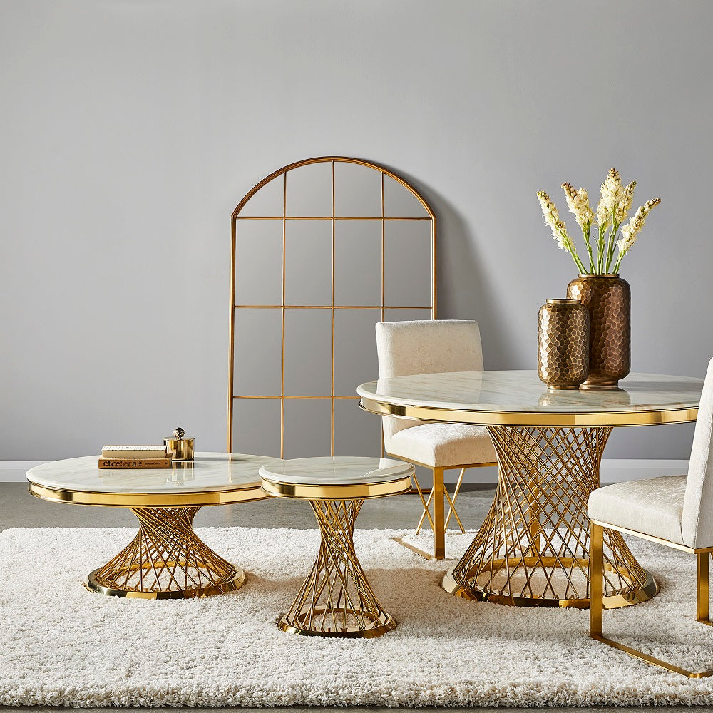 golden end table