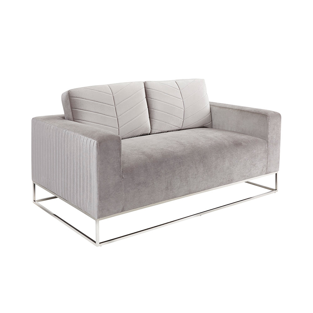 dark grey velvet loveseat