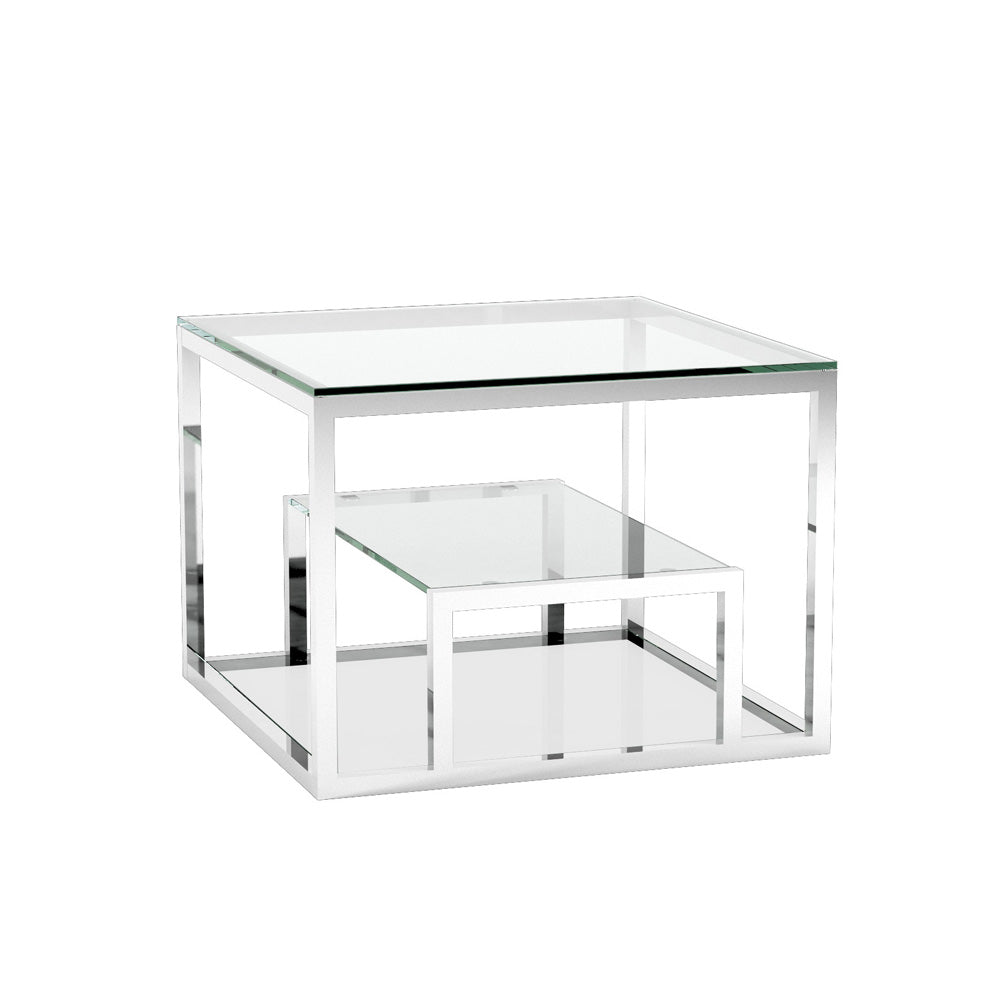 silver end table