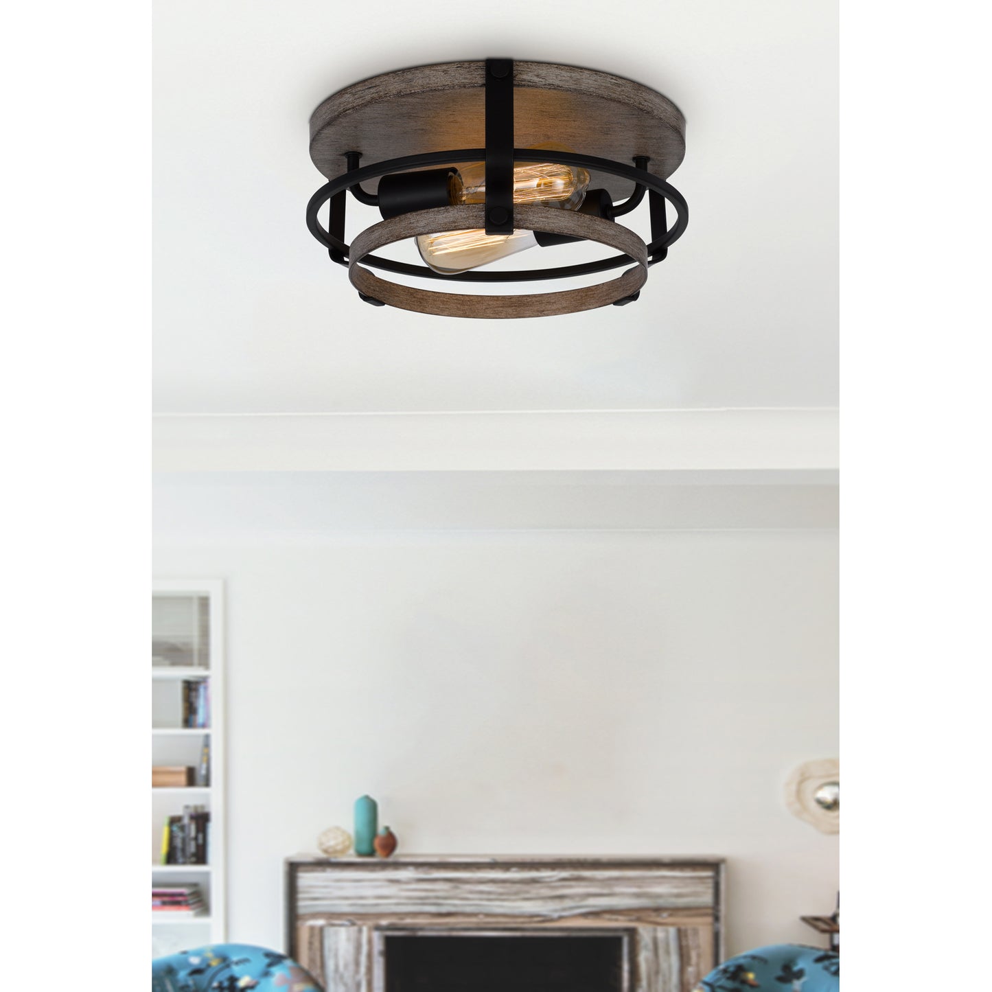 black semi flush