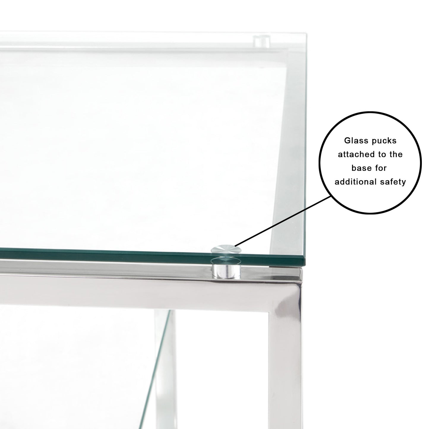 steel side table