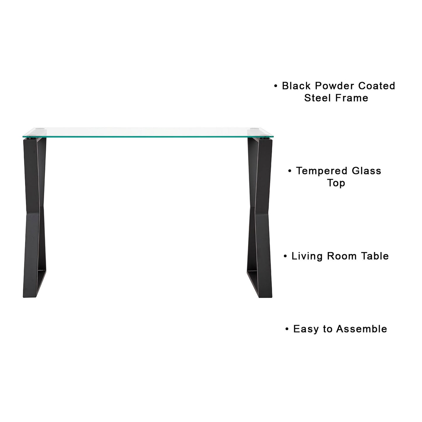 black console table