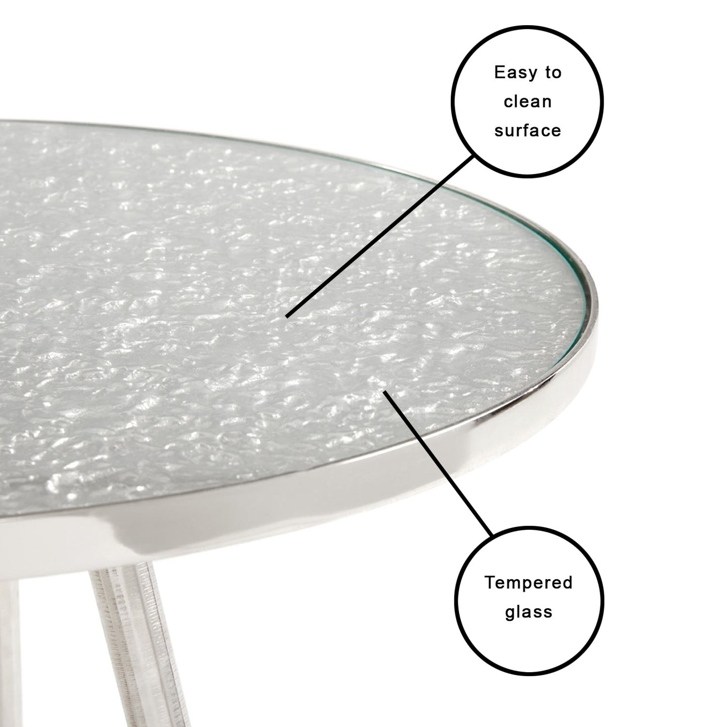 steel end table