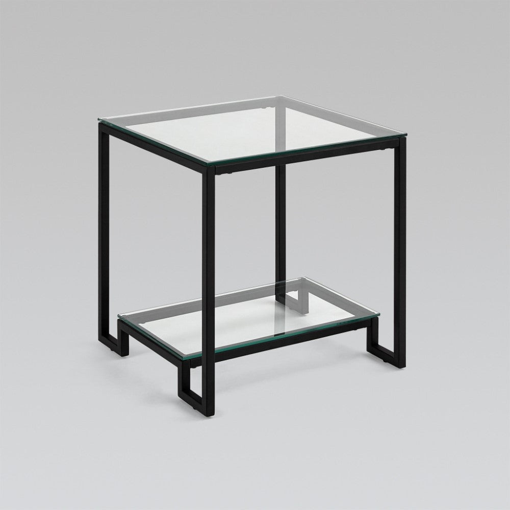 glass side table