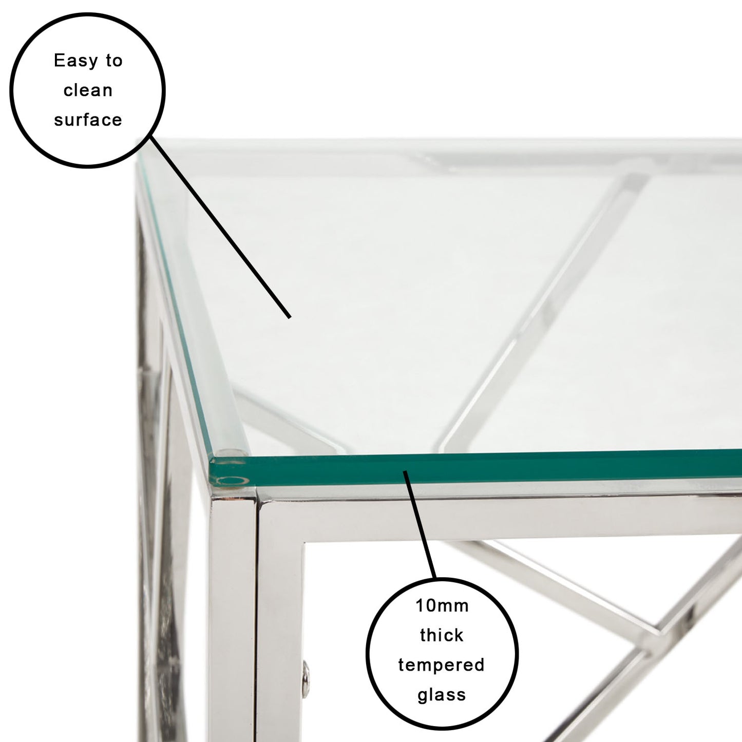 quality glass coffee table