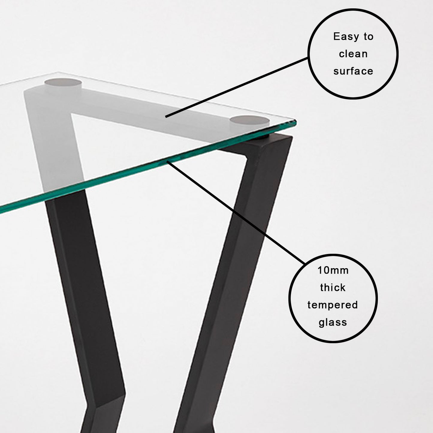 glass console table