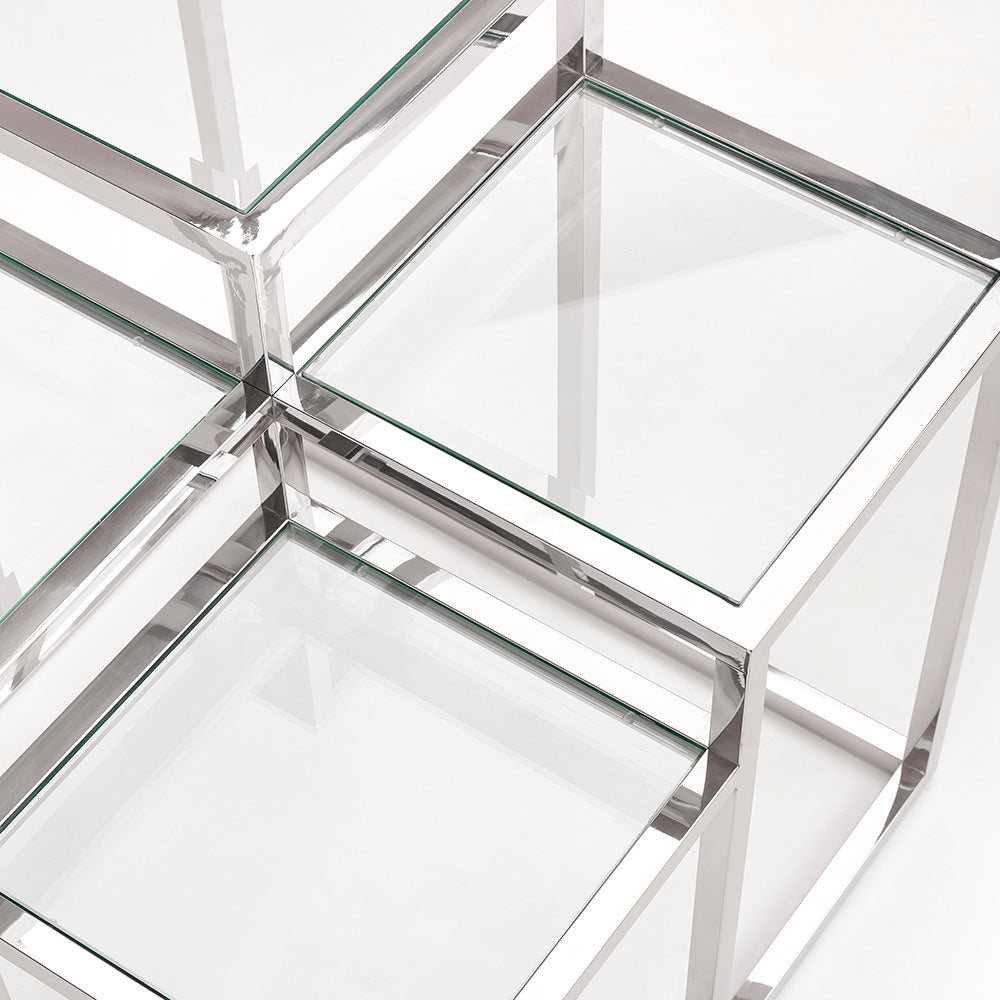 silver side table