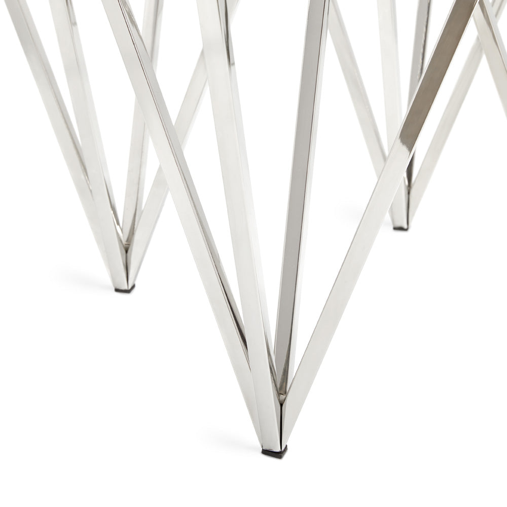 steel frame side table