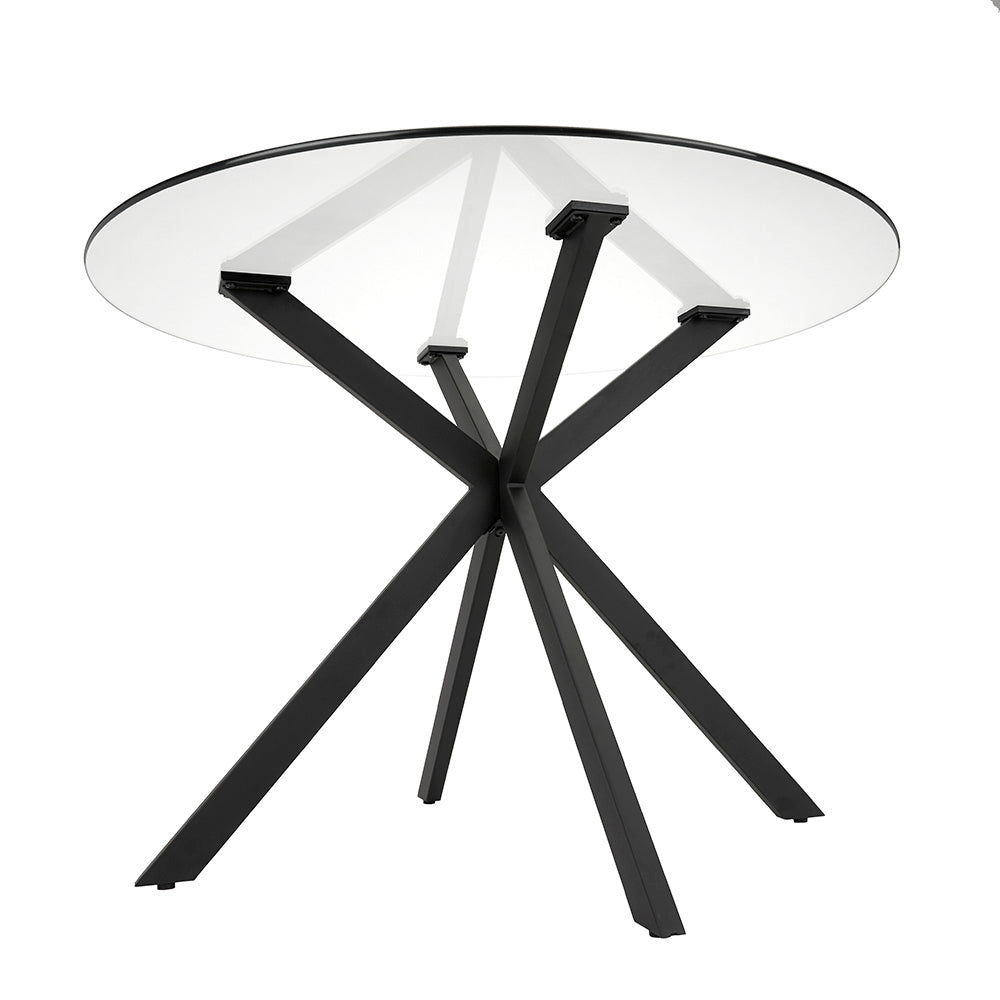 black legs dining table