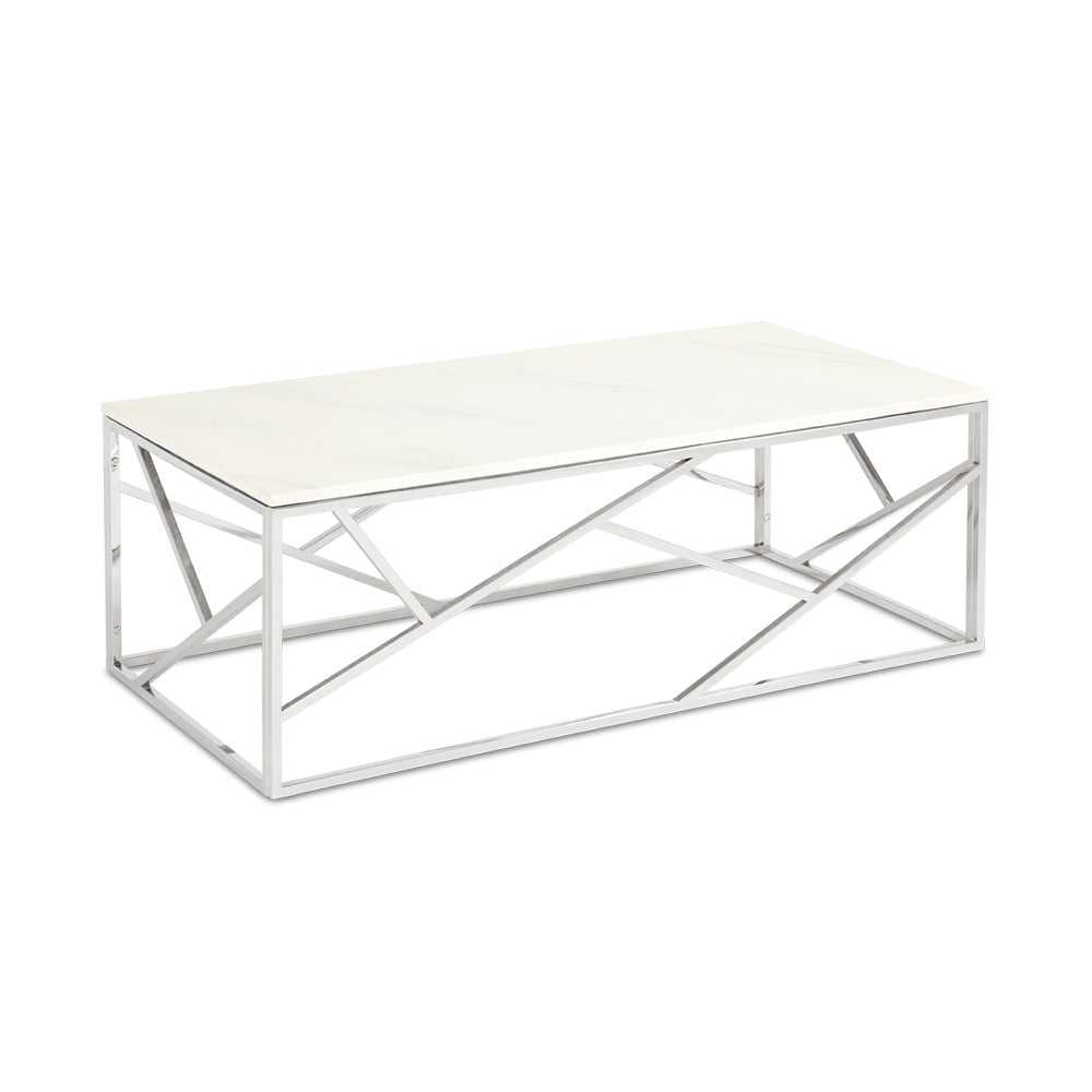 silver marble coffee table