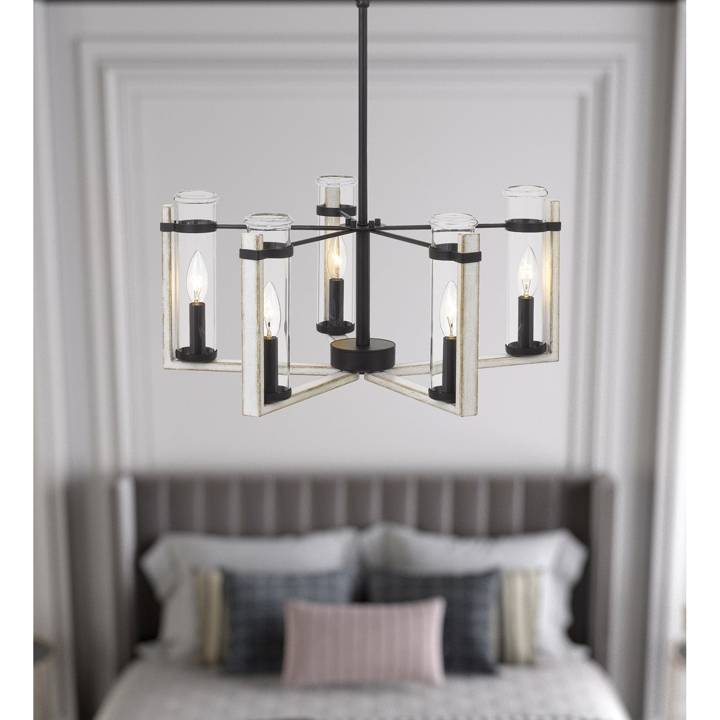 white chandeliers