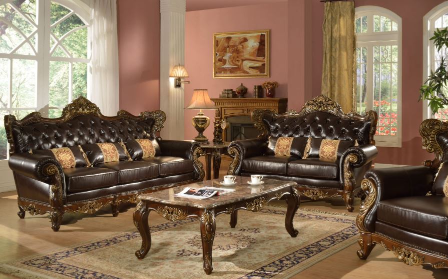 leather sofa set