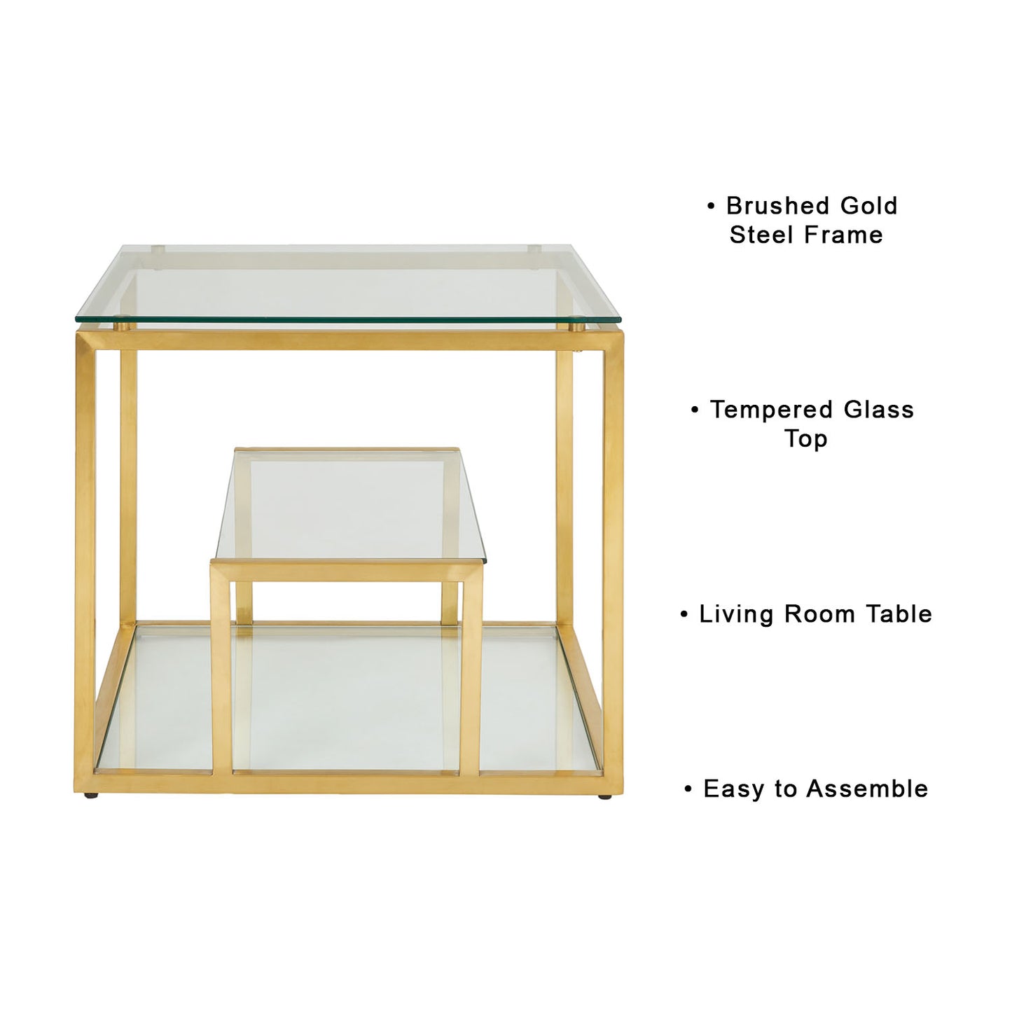 glass end table