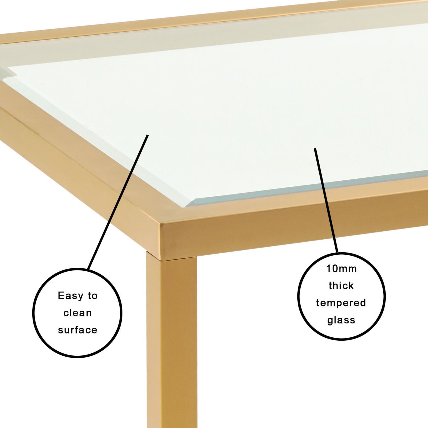 glass side table